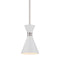 Conic Mini Pendant Light  option Brushed Nickel / Glitter Gloss White