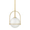 Somerset Pendant Light  option Heritage Brass