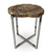 Milo End Table  option Natural Light / Polished Chrome