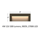 Taper Horizontal Outdoor Deck Sconce