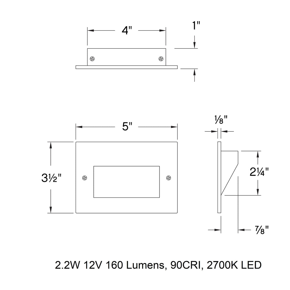 Taper Step Horizontal Outdoor Wall Sconce