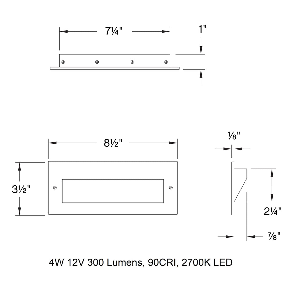 Taper Step Horizontal Outdoor Wall Sconce