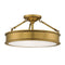 Harbour Point Semi Flush Mount  option Liberty Gold