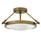 Collier Semi Flush Mount  option Heritage Brass