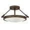 Collier Semi Flush Mount  option Light Oiled Bronze