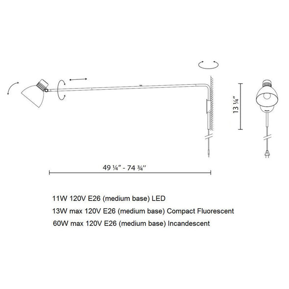 Blux System W125 Wall Light