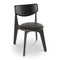 Slab Upholstered Side Chair  option Black