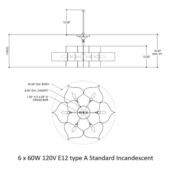 Grand Lotus Large Chandelier