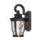 Merrimack Outdoor Wall Light  option Black with Clear Hammered Glass / LED