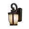 Merrimack Outdoor Wall Light  option Corona Bronze with White Double French Scavo Glass / Compact Fluorescent