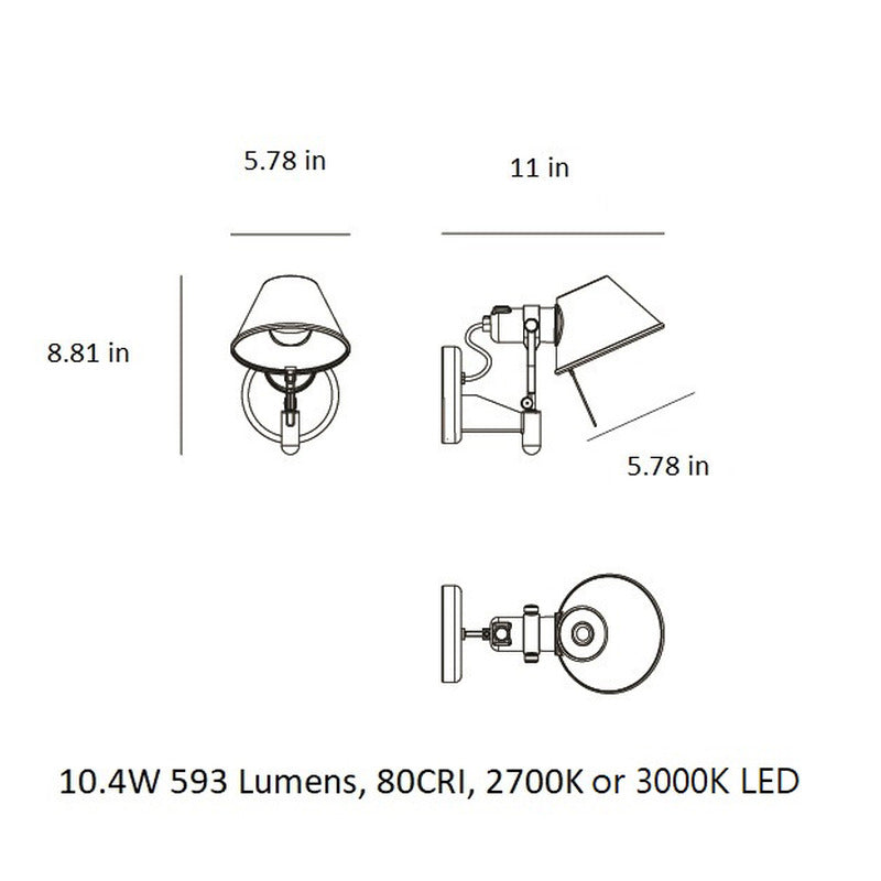 Tolomeo Classic LED Wall Spot