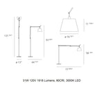 Tolomeo Mega LED Floor Lamp