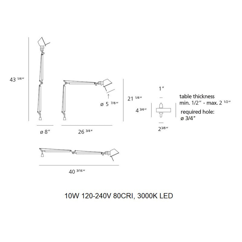 Tolomeo Mini LED Table Lamp