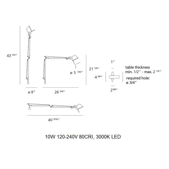 Tolomeo Mini LED Table Lamp
