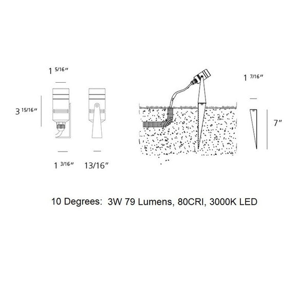 Minispot Outdoor LED Wall / Floor Light