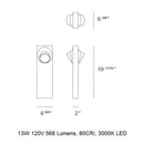 Ciclope Dual Side Outdoor LED Floor Lamp