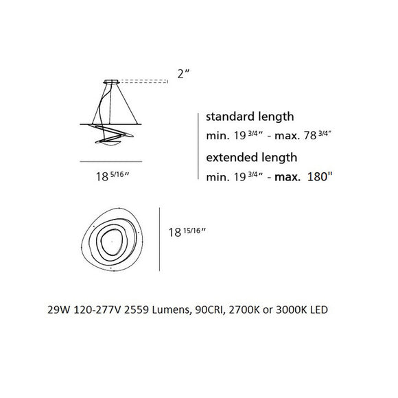 Pirce Micro LED Suspension Light