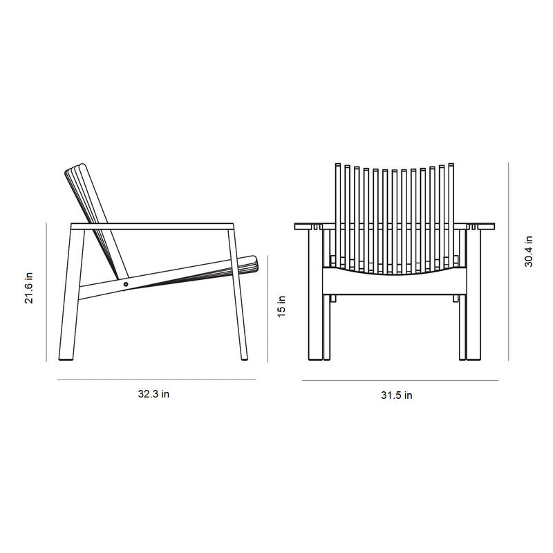 Amaze Outdoor Teak Stackable Lounge Chair