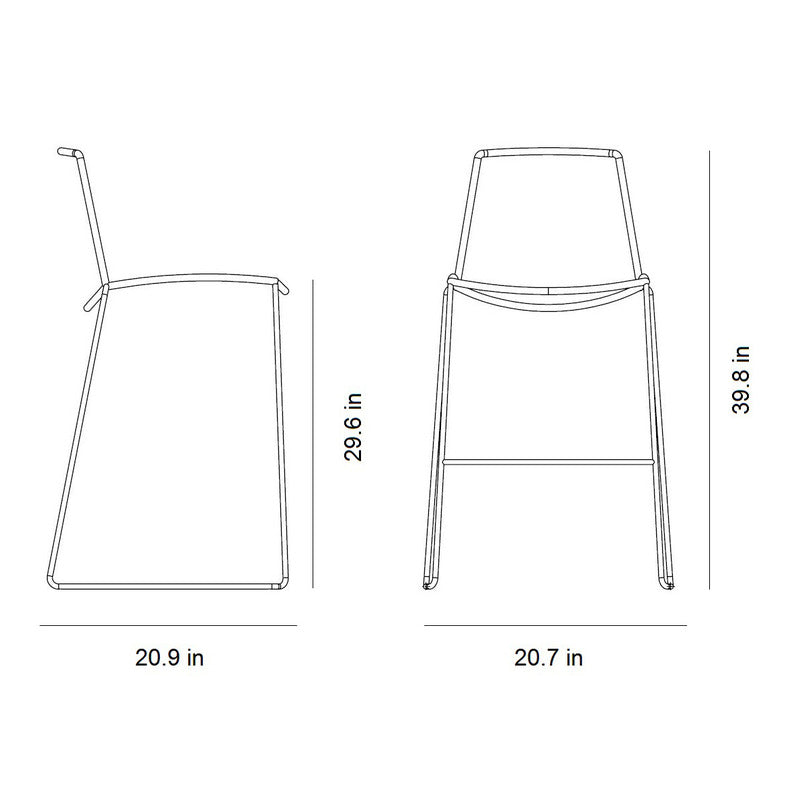 Breeze Outdoor Stackable Bar Chair