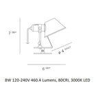 Tolomeo Micro LED Clip Spot Wall Light