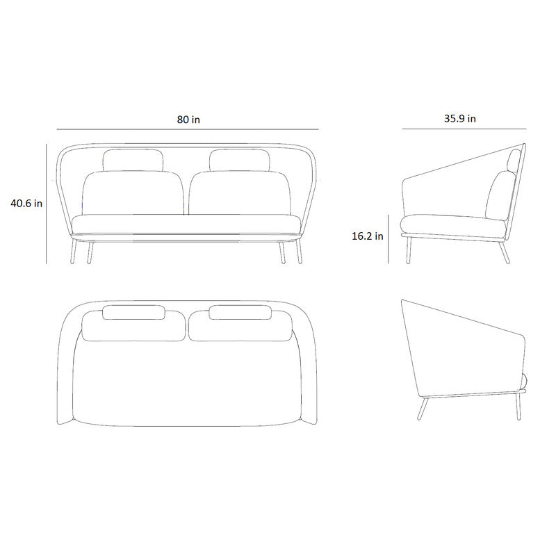 Mega Outdoor 2 Seater Sofa