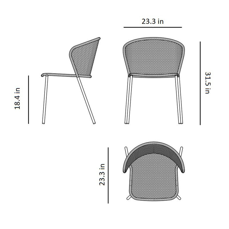 Lean Outdoor Stackable Chair