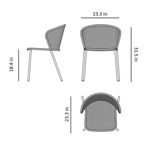 Lean Outdoor Stackable Chair