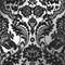 Gothic Damask Flock Wallpaper  option Black and Silver