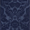 Gothic Damask Flock Wallpaper  option Cobalt