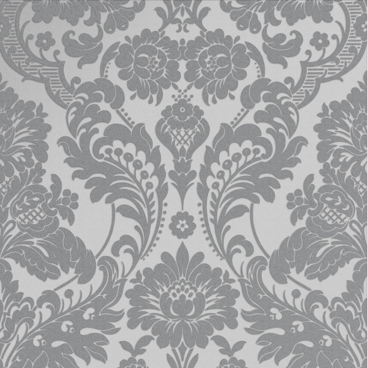 Gothic Damask Flock Wallpaper