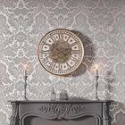 Gothic Damask Flock Wallpaper