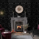 Gothic Damask Flock Wallpaper