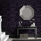 Gothic Damask Flock Wallpaper