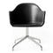 Harbour Upholstered Chair with Swivel Base  option Polished Aluminum