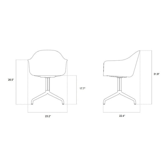 Harbour Upholstered Chair with Swivel Base