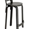 K65 High Chair  option Black Lacquered/Black Lacquered