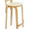 K65 High Chair  option Natural Lacquered/Birch Veneer