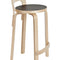 K65 High Chair  option Natural Lacquered/Black Linoleum