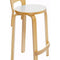 K65 High Chair  option Natural Lacquered/IKI White HPL