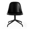 Harbour Upholstered Side Chair with Swivel Base  option Black Steel