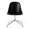 Harbour Upholstered Side Chair with Swivel Base  option Polished Aluminum