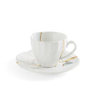 Kintsugi Coffee Cup with Saucer