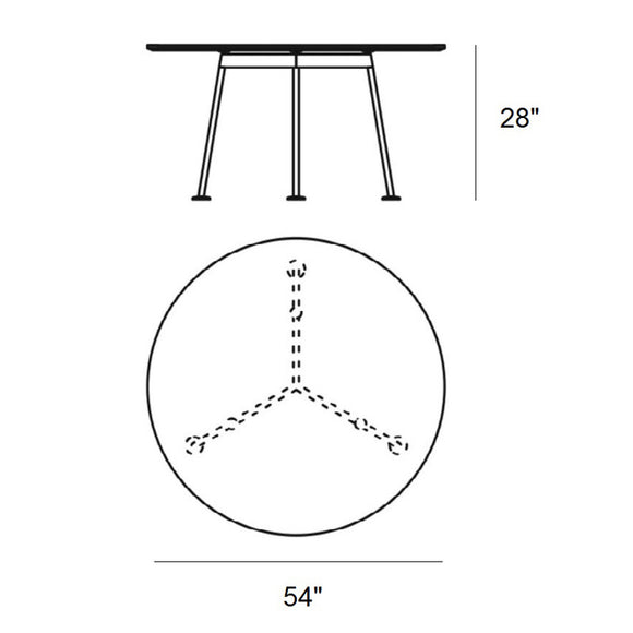 High Round Grasshopper Dining Table