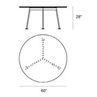 High Round Grasshopper Dining Table