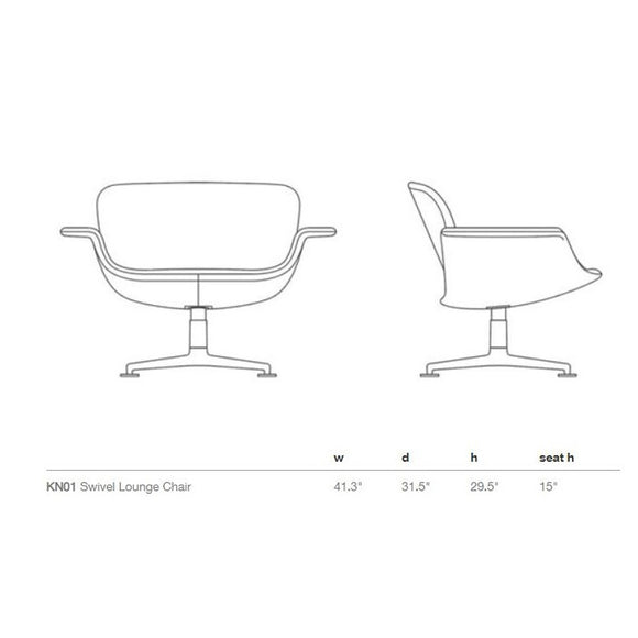 Knoll KN01 Swivel Lounge Chair 2Modern