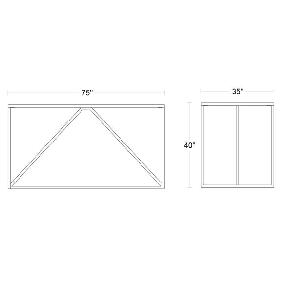 Strut Large Bar Height Table