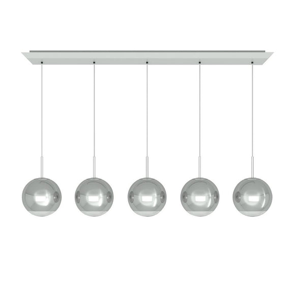 Mirror Ball Linear LED Multi-Light Pendant Light