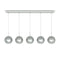 Mirror Ball Linear LED Multi-Light Pendant Light  option Chrome