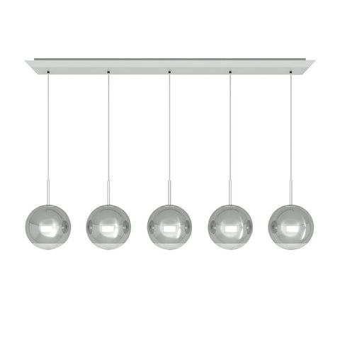 Mirror Ball Linear LED Multi-Light Pendant Light
