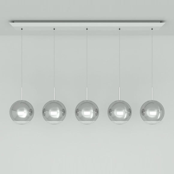 Mirror Ball Linear LED Multi-Light Pendant Light